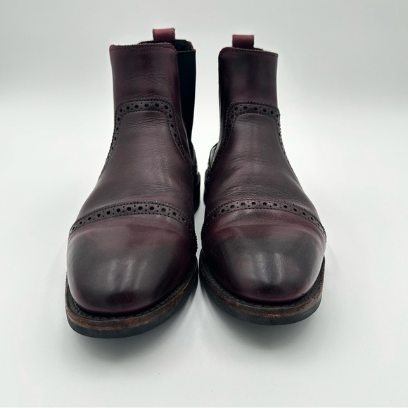 Allen Edmonds Lombard Cap Toe Chelsea Slip On Boot Merlot 9 D Dainite 4310 main image 11